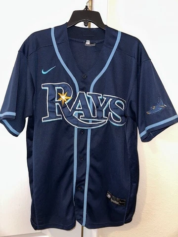 Nike Tampa Bay Rays Large 44 Baseball Jersey Dark Blue #51 on back Cover