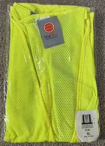 Nuevo VIZ LITE de-1141 ALTA VISIBILIDAD 2" de ancho plata reflectante CHALECO DE SEGURIDAD talla XL - Imagen 1 de 5