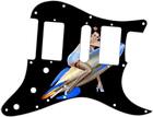 Stratocaster Graphic Pickguard Custom fit Fender HSH11 Hole Pin Up Rocket Away B
