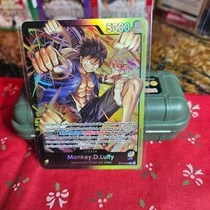 One Piece Card Game English Holo Monkey.D.Luffy ST13-003 Leader L Mint - Picture 1 of 3