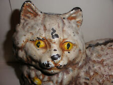 10" ANTIQUE HUBLEY ??? CAST IRON   CAT DOORSTOP DOOR STOP