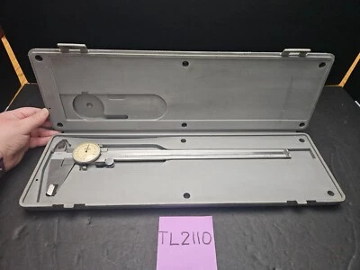 MITUTOYO #505-628 12" .001"DIAL CALIPER STAINLESS HARDENED STEEL W/CASE (TL2110) - Image 1 of 4