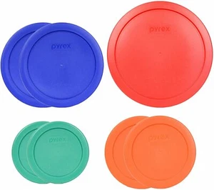 Pyrex (1) 7402-PC 6/7 Cup Red (2) 7201-PC 4 Cup Cobalt Blue (2) 7200-PC 2 Cup... - Picture 1 of 1