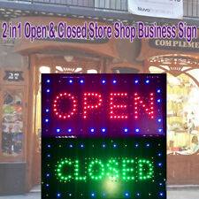 Ultra Bright Led Neon Light 19x10" Open Business Sign w On/Off for Shop Cafe Bar