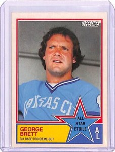 1983 O-Pee-Chee 388 George Brett Kansas City Royals Baseball Card All Star 23674