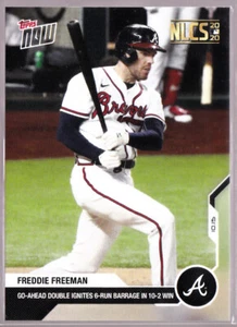 Freddie Freeman Braves Doubles vs Dodgers NLCS 10.15 2020 Topps NOW #419 Base - Picture 1 of 2