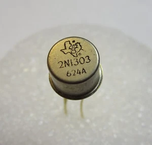2N1303 624A TRANSISTOR TEXAS INSTRUMENTOS CHAPADOS EN ORO CABLES NUEVOS - Imagen 1 de 1