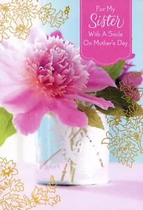 Tarjeta Religiosa DÍA DE LA MADRE PARA HERMANA, Flores Rosas Señor Bendice por DíaPrimavera +✉ - Imagen 1 de 5