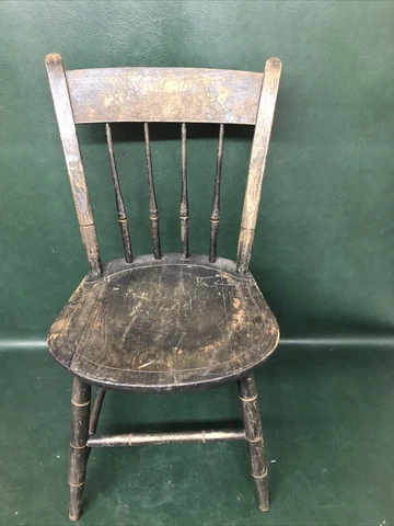 Rare  Nichols & Stone Side Chair Thumb back Windsor ~ Souvenir Hurricane 1938 Cover