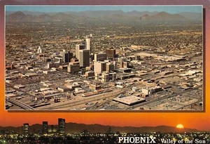 Postal Phoenix Arizona Valley Of The Sun vista aérea 4 x 6 - Imagen 1 de 2
