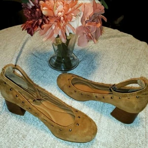 Montana Suede Studded Ankle Strap Shoes - Picture 1 of 3