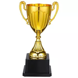Award Trophies Golden Cup 7.4 Plastic Trophy Cup with Base Gold Prizes for Sp... - Picture 1 of 9