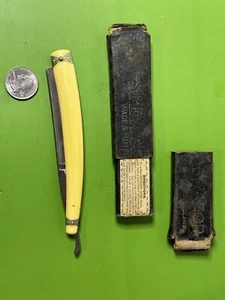 ANTIQUE WADE & BUTCHER SHEFFIELD BARBERS STRAIGHT RAZOR SHAVING KNIFE. #34 - Picture 1 of 10