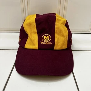 MAKITA ELECTRIC POWER TOOLS Logo Vintage Baseball Style Cap Hat. Maroon & Gold. - Bild 1 von 5