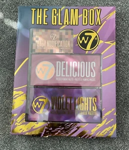 W7 The Glam Box Eye Shadow Set 3pc - violet lights, delicious, baby nudification - Picture 1 of 2