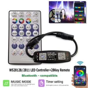 WS2812B WS2811 LED Strip RF Bluetooth-compatible Music Controller 28key Remote - Picture 1 of 14