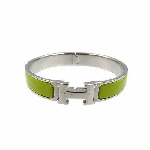 HERMÈS Bracciale Hermes H Click Metallo Verde Argento Donna Accessori Moda
