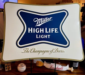 "Letrero de cerveza Miller High Life Lite grapadora de hojalata nuevo 20"" X 15""" - Imagen 1 de 5