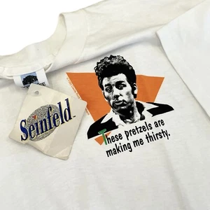 Vintage Seinfeld 1993 Kramer These Pretzels Are Making Me Thirsty T-Shirt Neu mit Etikett XL - Bild 1 von 3