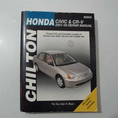 Chilton Repair Manual for 2001-06 Honda Civic & CR-V - Image 1 of 4