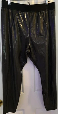 NWT PINK Victoria Secret Ultimate High Waisted Leggings Pure Black Shimmer XXL - Image 1 of 4