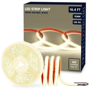 Luxrite LED Strip Lights 16.4FT, 3500K, 400 Lumens/FT, Cut to Length, 4.5W/FT - Picture 1 of 7