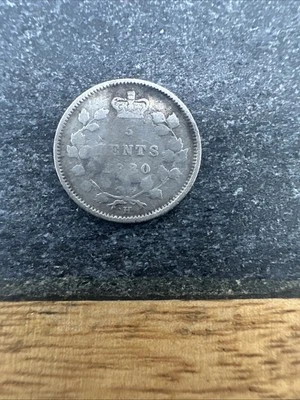 1880-H Canada 5 Cents Silver Foreign Coin #108 - Image 1 of 2