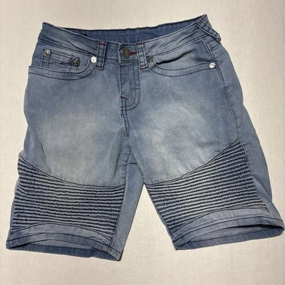 Pantalones Cortos True Religion Jeans Geno Relajados Ajustados Denim Bermudas Azul Mujer Talla 14 Foto 1 de 4