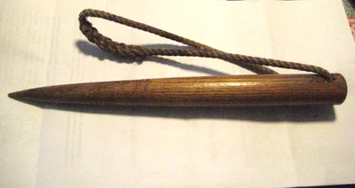 Vintage Wooden Sailmaker’s Fid 11 ” L | Nautical Rope Tool Good Used Condition - Image 1 of 4