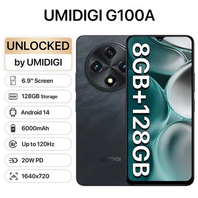 UMIDIGI G100A 4Go+128Go 6.9'' Dual SIM 6000mAh Smartphone Android Téléphone - Immagine 1 di 4