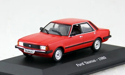 Ford Taunus 1980 rot 1:43 Hachette Modellauto
