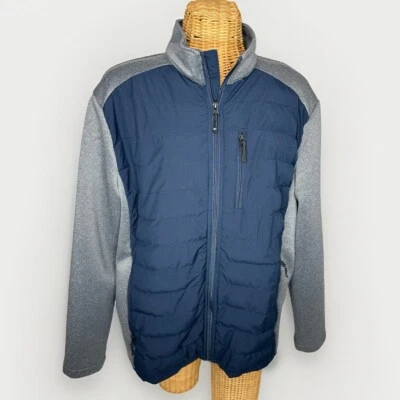 32 Degrees Men’s Mixed Media Jacket, Color: Blue/Gray, Size XL - Image 1 of 4