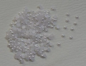 200 x 3mm Flat back Half Round Pearls in Various Colours - Picture 1 of 22