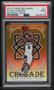 2016-17 Panini Excalibur Crusade Gold /10 Kawhi Leonard #11 PSA 9 MINT