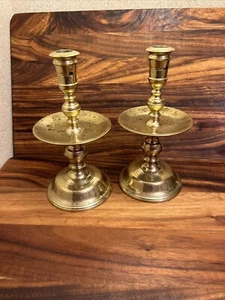 Collar Solid Brass Candlestick CW 16-12 Condition Appropriate For Age - Picture 1 of 12