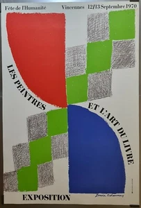 Sonia Delaunay Painters And L'Art Of Book 1970 Poster Original Exhibition - Picture 1 of 1
