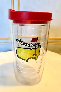Masters Golf Tournament Tervis Tumbler w/Red Lid 16oz Great Condition - Picture 1 of 8