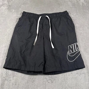 Nike Sportswear Alumni Shorts Mens Large Black Woven Nylon Lightweight Running - Picture 1 of 10