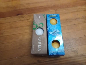 6 golf balls, nike karma, and maxfli noodle ice - Picture 1 of 2
