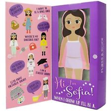 Sofia Magnetic Wooden Dress Up Doll Girls Kids Childrens Toy Outfits Set