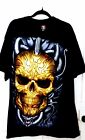 Made in Hell XL Gothic Biker Tee Robotic Skull 2 Sided Prints ALT Fashion