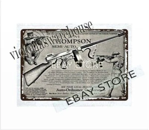 Outdoor Art Stores Plakette 1975 THOMPSON Semi-Auto Carbine Metall Blechschild - Bild 1 von 4