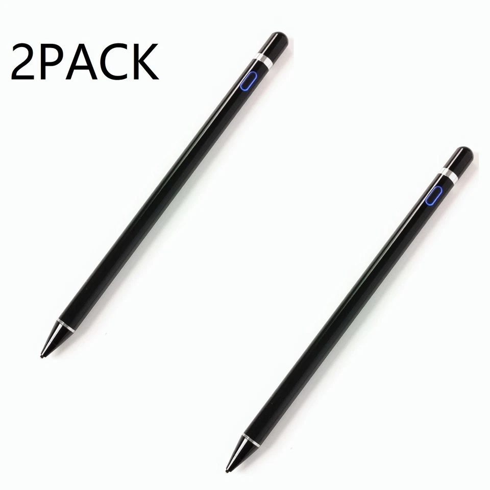 PACK de 2 lápices lápiz óptico negro para iPad/iPhone/Android tabletas dibujar y escribir Foto 1 de 4