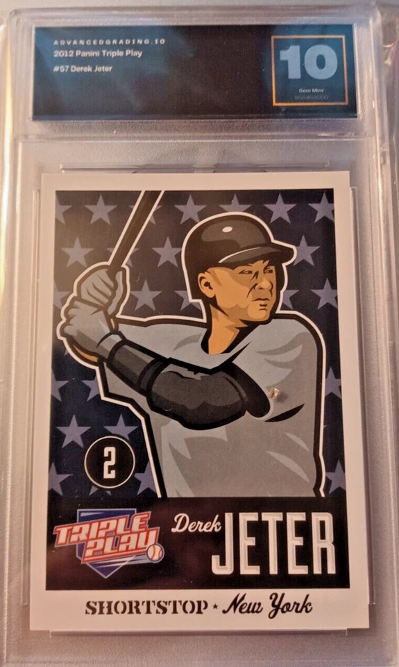 2012 Panini Triple Play #57 Derek Jeter Advanced Grading Gem Mint 10 - Image 1 of 1