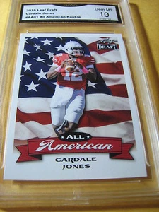 CARDALE JONES BILLS 2016 LEAF DRAFT TODO NOVATO AMERICANO RADIOCONTROL # AA01 GRADO 10 - Imagen 1 de 1