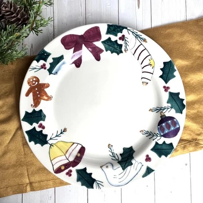 Prato Vintage Tradições de Natal por Hartstone EUA 11,25" D Feriado Pintado à Mão - Imagem 1 de 3