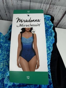 Neu mit Etikett Miradonna by Miraclesuit schlankmachender Badeanzug blau (ocean ombre) Größe 12 - Bild 1 von 3