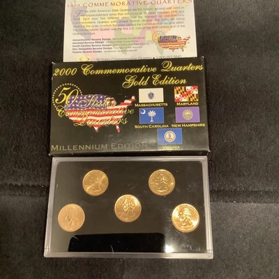 Cuartos conmemorativos de Estados Unidos 2000 D edición Gold, edición Millennium Foto 1 de 2