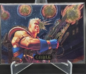Fleer Marvel Masterpieces 1994 Cable Power Blast Foil Insert Chase #3 - Imagen 1 de 2