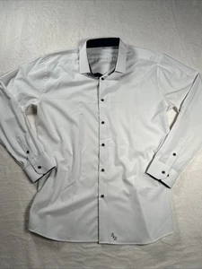 State and Liberty Dress Shirt Mens 2XL White Stretch Performance Button Down - Picture 1 of 11